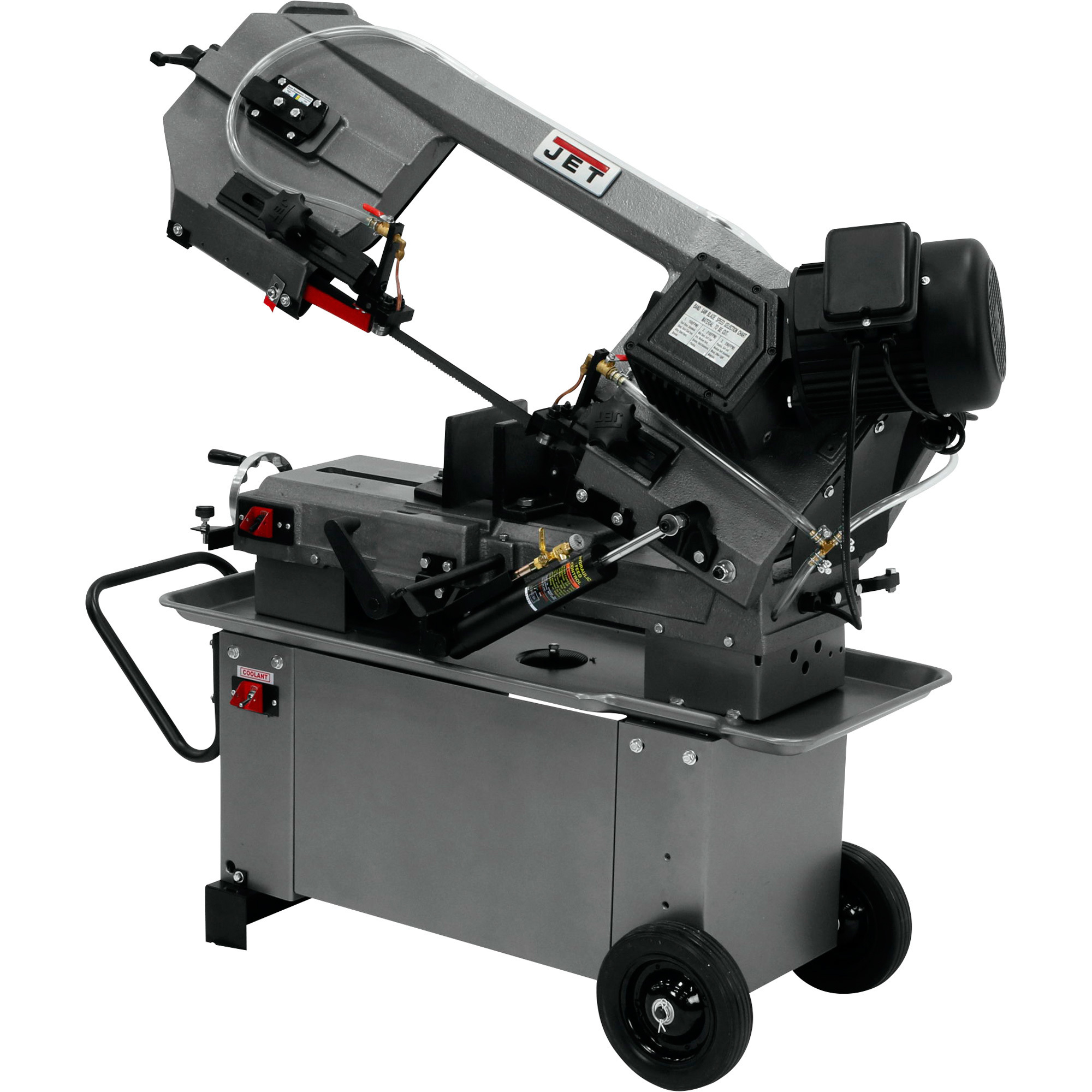 JET Horizontal/Vertical Geared Head Metal Cutting Band Saw, 8in. x 12in., 1HP, 115/230 Volt, Single Phase, Model# HBS-812G